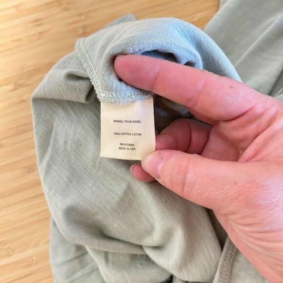 Hansel From Basel Avalon Romper Jumpsuit 2 US 8-10 Sage Green Sleeveless Cotton - Picture 8 of 8